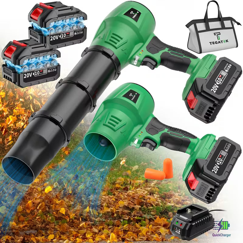 Turbo Blower, 20000RPM Electric Cordless Leaf Blower, 20V 2.0/4.0AH Battery Jet Dry Blower, High Pressure Air Blower, Jet Blower Car Dryer, Hand Held Snow Blower, Home Outdoor, Blowing Leaves And Dust, Birthday Or Holiday Gifts