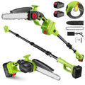 2 in 1 Cordless 8 inch Chainsaw with Pole Saw�Hot Sale Do you feel unsafe while working at heights? Don't worry! iToolMax's telescopic saws come to the rescue!�