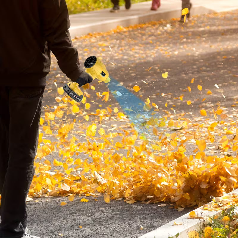 Turbo Blower, 20000RPM Electric Cordless Leaf Blower, 20V 2.0/4.0AH Battery Jet Dry Blower, High Pressure Air Blower, Jet Blower Car Dryer, Hand Held Snow Blower, Home Outdoor, Blowing Leaves And Dust, Birthday Or Holiday Gifts