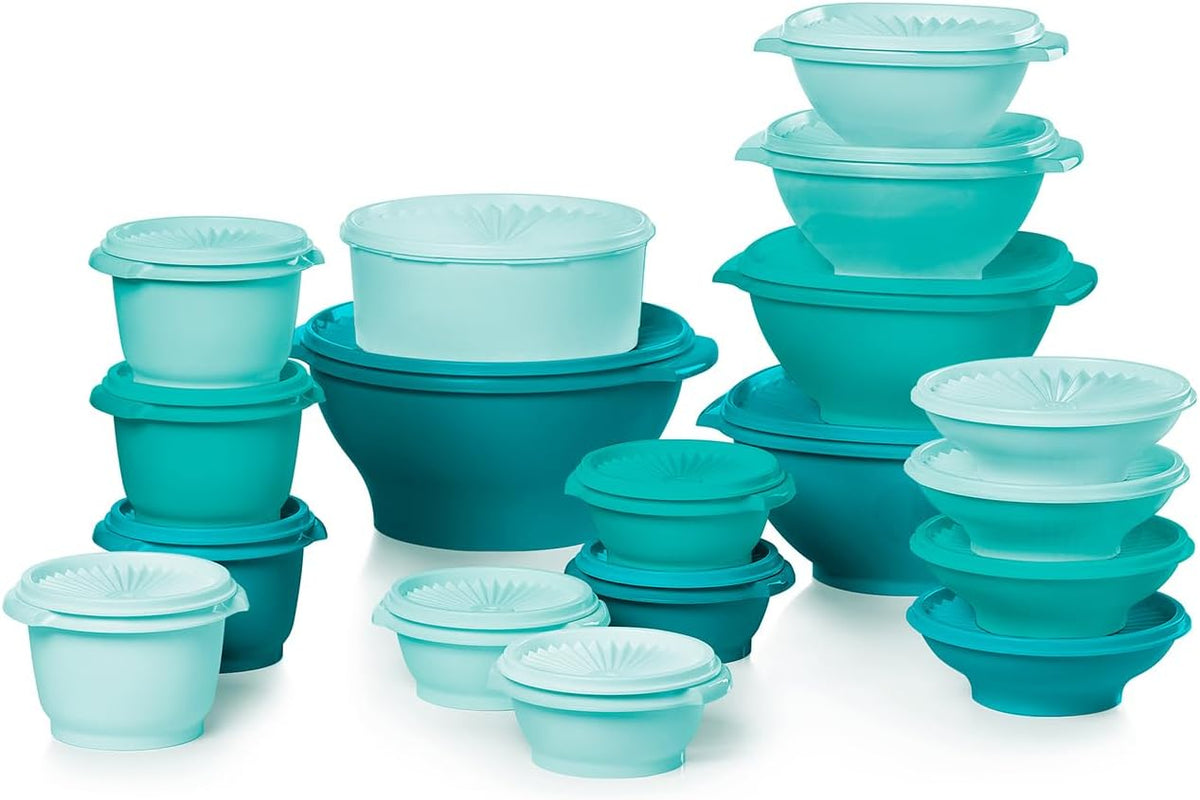 🔥BUY 2 GET 1 FREE!!!-🥣Tupperware Heritage Collection, 36-Piece Vintage Pastel Set (18 Containers + 18 Lids)