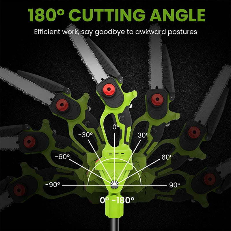 2 in 1 Cordless 8 inch Chainsaw with Pole Saw�Hot Sale Do you feel unsafe while working at heights? Don't worry! iToolMax's telescopic saws come to the rescue!�